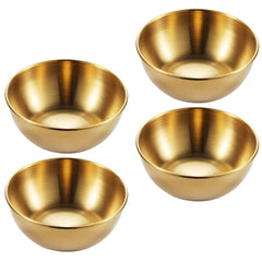 4pcs Stainless Steel Sauce Dishes and Spice Plates