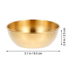 4pcs Stainless Steel Sauce Dishes and Spice Plates