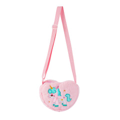 Plush Unicorn Embroidery Tie Dye Messenger Bag Shoulder Bag