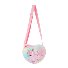 Plush Unicorn Embroidery Tie Dye Messenger Bag Shoulder Bag