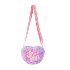 Plush Unicorn Embroidery Tie Dye Messenger Bag Shoulder Bag