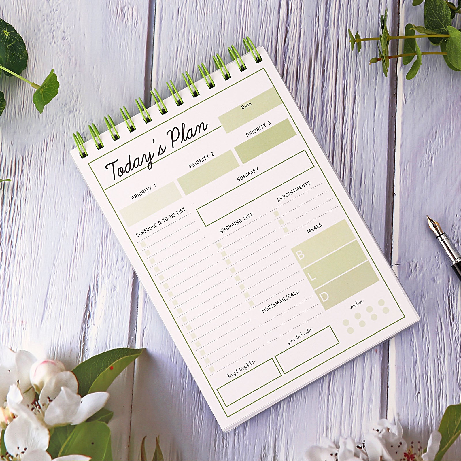 A5 Undated Planner w Monthly Weekly & Daily Planners To Do List