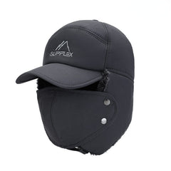 Fleece Balaclava Cap for 55-88cm Head Circumference, Face Cover, Detachable Cap