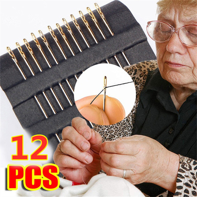 12pcs Side Hole Hand Sewing Needles Household Sewing Tools