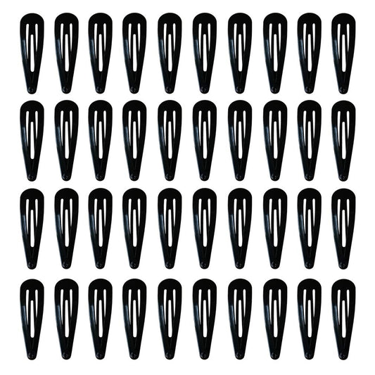 40pcs Solid Medium Hair Snap Clip Girls Women Hair Accessory