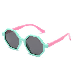 Kids Hexagon Frame Polarized Sunglasses UV Protection
