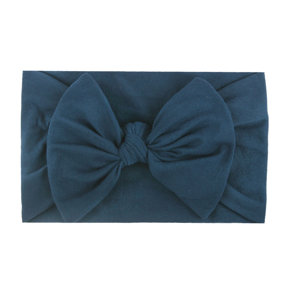 Soft Nylon Bow Headband for Baby Girls