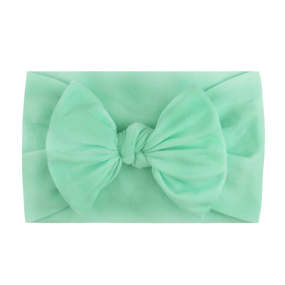Soft Nylon Bow Headband for Baby Girls