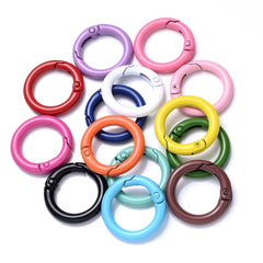 5pcs O Ring Clasp Spring Gate Lobster Clasp DIY Carabiner Keychain Bag Clips