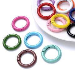5pcs O Ring Clasp Spring Gate Lobster Clasp DIY Carabiner Keychain Bag Clips