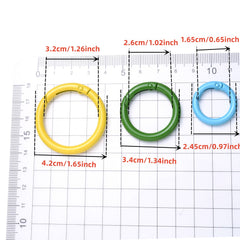 5pcs O Ring Clasp Spring Gate Lobster Clasp DIY Carabiner Keychain Bag Clips