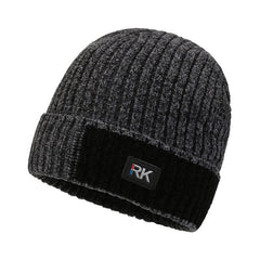 Mens Woolen Hat Thick Knitted Ear Mufflers Outdoor Hat