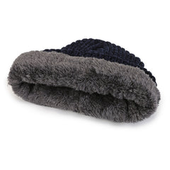 Mens Woolen Hat Thick Knitted Ear Mufflers Outdoor Hat