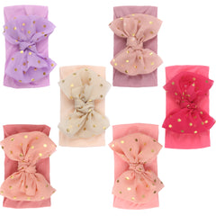 Baby Girls Headbands Polka Dots Bows Elastics Hairbands Head Wrap Headwear