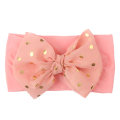 Baby Girls Headbands Polka Dots Bows Elastics Hairbands Head Wrap Headwear