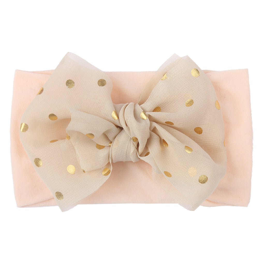 Baby Girls Headbands Polka Dots Bows Elastics Hairbands Head Wrap Headwear