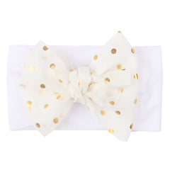 Baby Girls Headbands Polka Dots Bows Elastics Hairbands Head Wrap Headwear