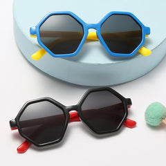 Kids Hexagon Frame Polarized Sunglasses UV Protection