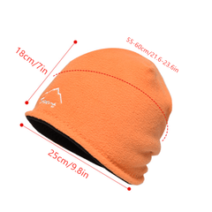 Men's Reversible Winter Beanie Cap Polar Fleece Hat