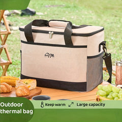 Large Capacity Insulated Bag for Lunch and Outdoor Use