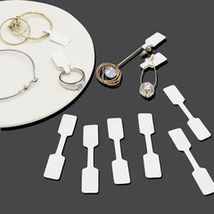100 Pieces Jewelry Tags Pricing Self Adhesive Blank Necklace Earring Identify