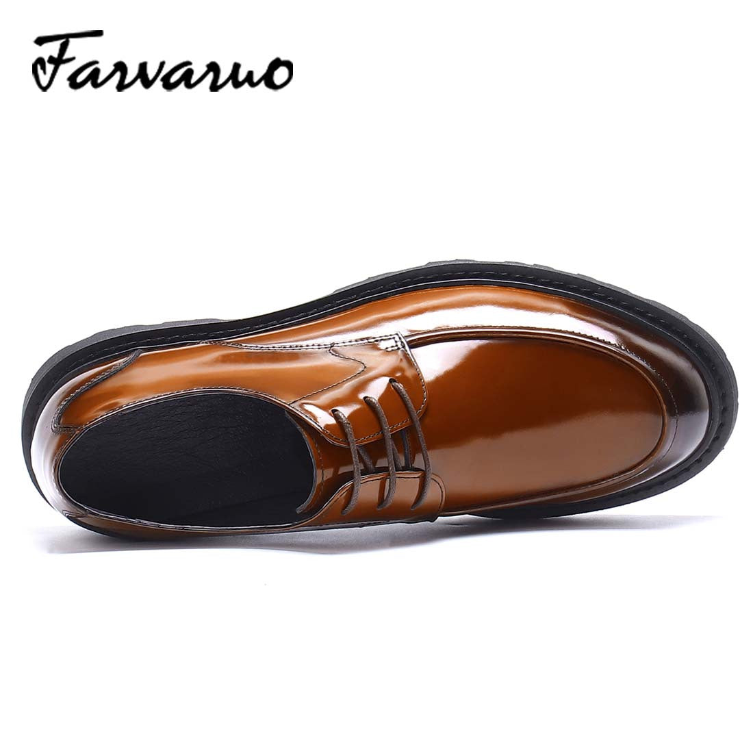 FARVARWO Leather Derby Dress Shoes for Men