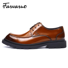 FARVARWO Leather Derby Dress Shoes for Men