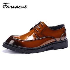 FARVARWO Leather Derby Dress Shoes for Men
