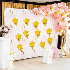 50pcs Golden Star Balloons for Baby Christening Gender Reveal Wedding Parties