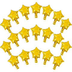 50pcs Golden Star Balloons for Baby Christening Gender Reveal Wedding Parties