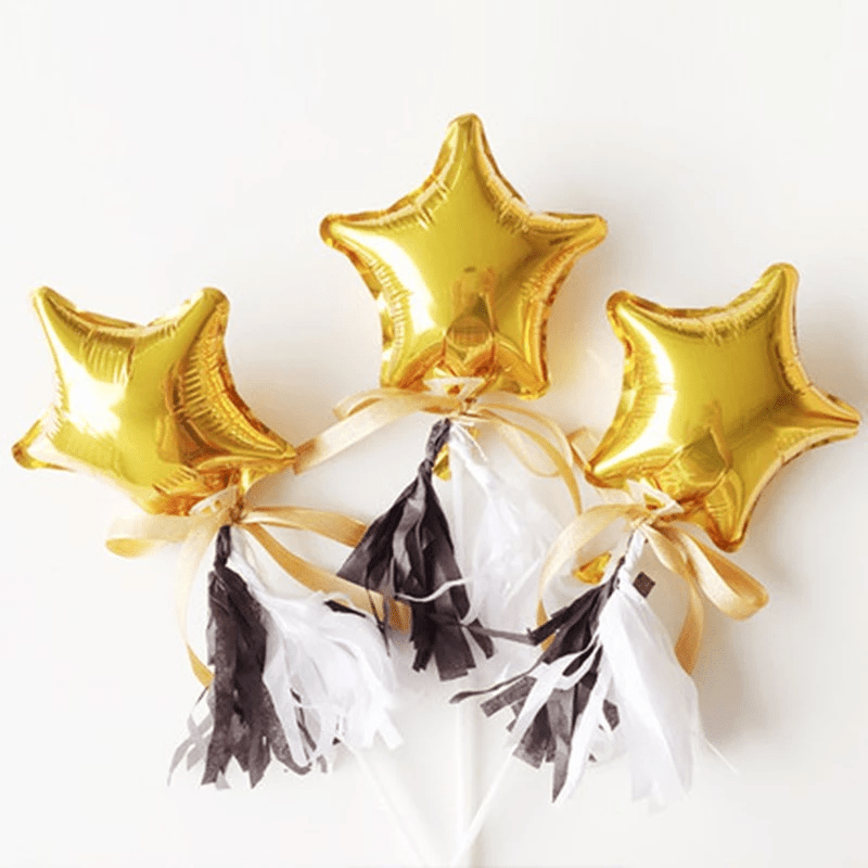 50pcs Golden Star Balloons for Baby Christening Gender Reveal Wedding Parties