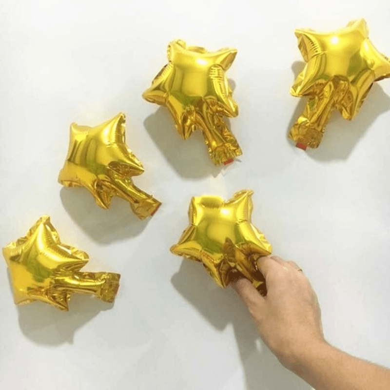 50pcs Golden Star Balloons for Baby Christening Gender Reveal Wedding Parties