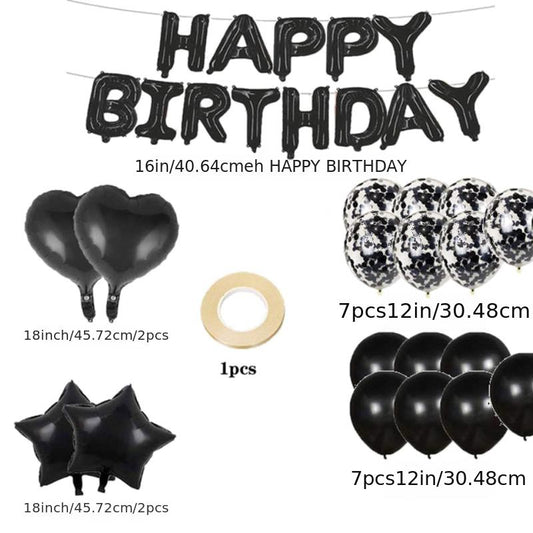 31pcs Colorful Latex Balloons Set for Birthday Wedding Party Decorations