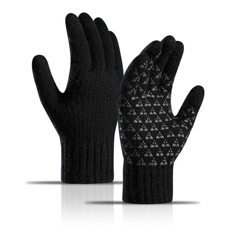 Winter Men's Touchscreen Knitted Gloves Warm Wool Cashmere