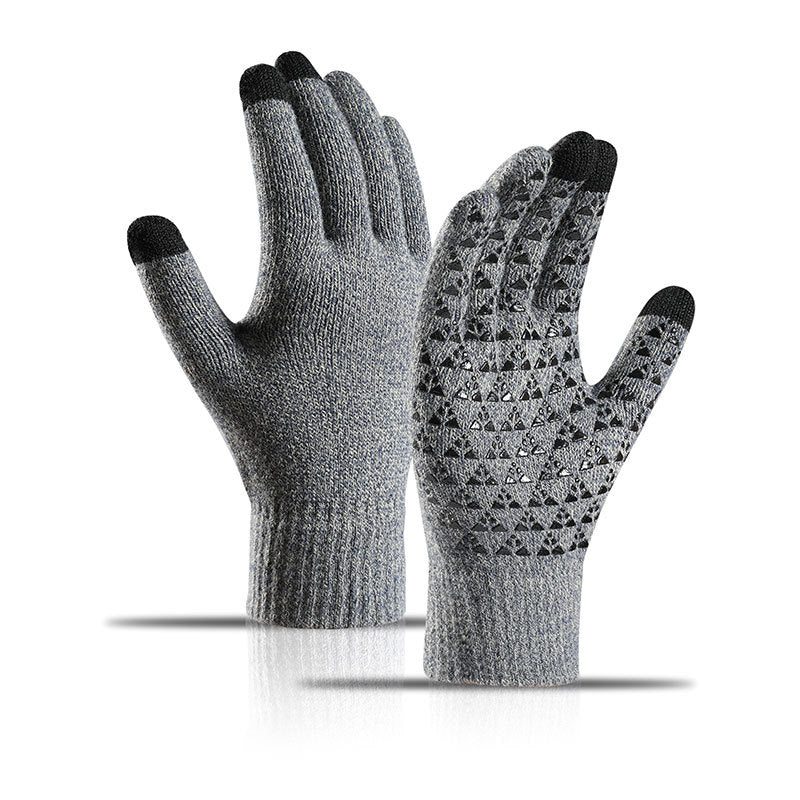 Winter Men's Touchscreen Knitted Gloves Warm Wool Cashmere