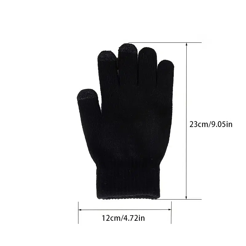 Winter Men's Touchscreen Knitted Gloves Warm Wool Cashmere