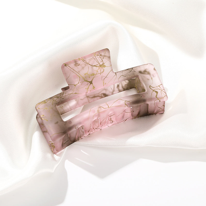Vintage Square Hollow Out Hair Claw Clip Accessory