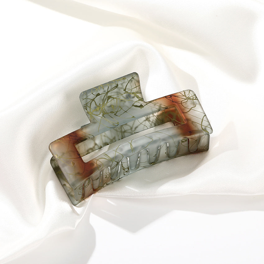 Vintage Square Hollow Out Hair Claw Clip Accessory