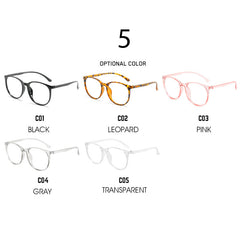Clear Lens Glasses Anti Fatigue Round Eyewear