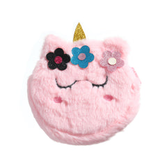 Girls Plush Unicorn Coin Purse Wallet for Kids Birthday