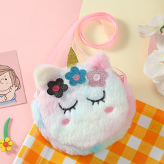 Girls Plush Unicorn Coin Purse Wallet for Kids Birthday
