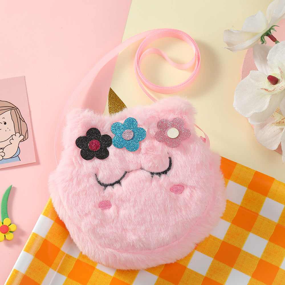 Girls Plush Unicorn Coin Purse Wallet for Kids Birthday