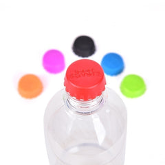 6pcs Reusable Silicone Bottle Fresh Keeping Cap Sealed Leakproof Beverage Bottle