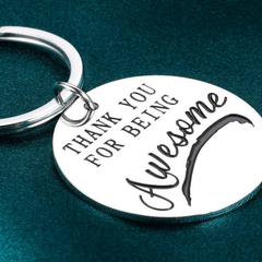 Stainless Steel Thank You Keychain - Perfect Gift for Coworkers, Bosses, Friends