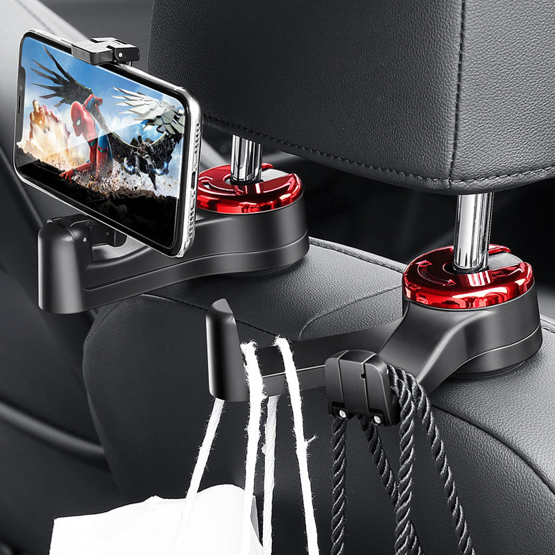 Car Headrest Hidden Hook Universal Car Back Seat Hooks With Phone Holder