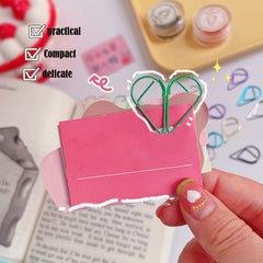 10pcs Metal Water Drop Paper Clip Stationery Office Supplies Bookmark Pin Clip
