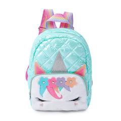Quilted Unicorn Cartoon Plush Backpack for Girls