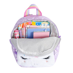 Quilted Unicorn Cartoon Plush Backpack for Girls