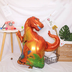 35" Red T-Rex Balloon Birthday Decoration