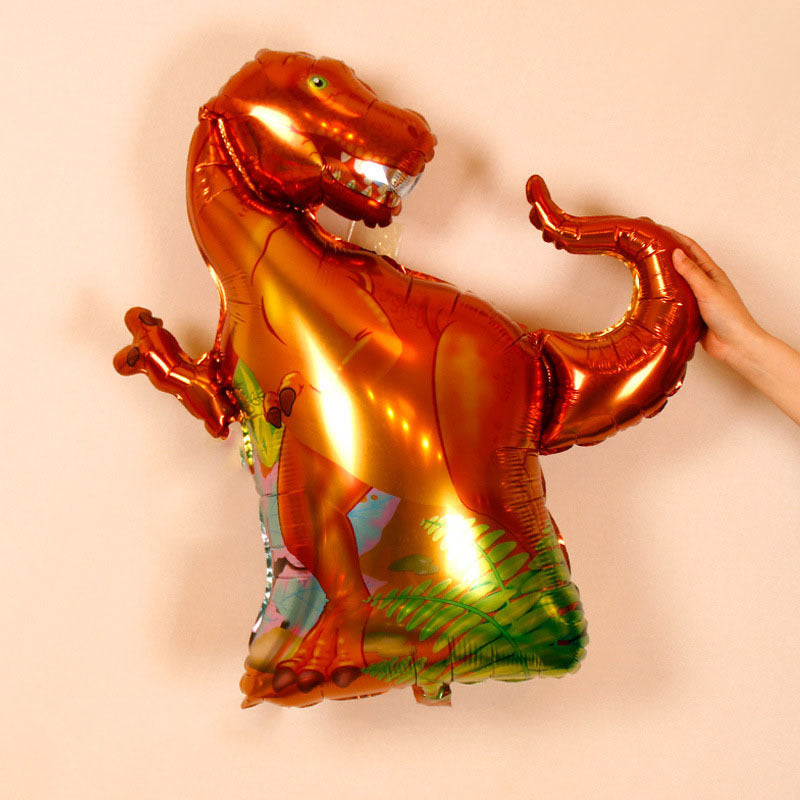 35" Red T-Rex Balloon Birthday Decoration